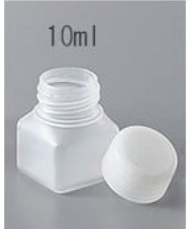 Lọ chai nhựa hình chữ nhật 10mL AS ONE 2-9557-51, đóng gói 100 chiếc/ hộp